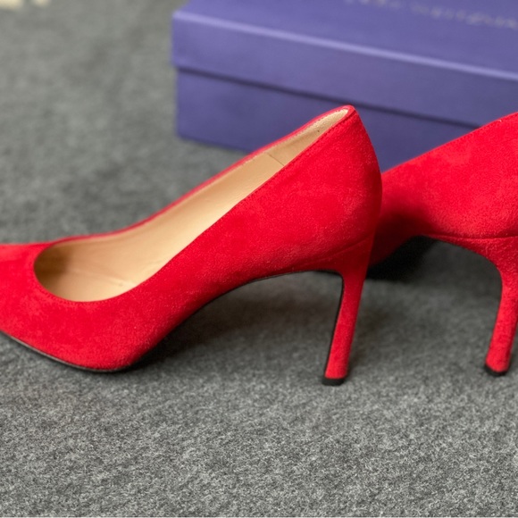 Stuart Weitzman Heist Pump Red Suede - Picture 4 of 4